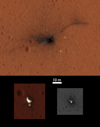 High-resolution images of the crash site. (Image: Copyright NASA/JPL-Caltech/University of Arizona)